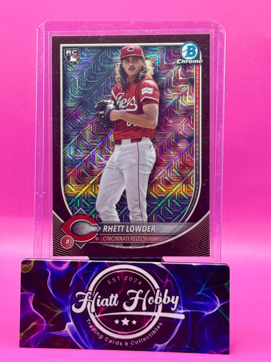 2025 Bowman - Rhett Lowder #6 Chrome Burgundy Mojo Refractor /275 (RC)