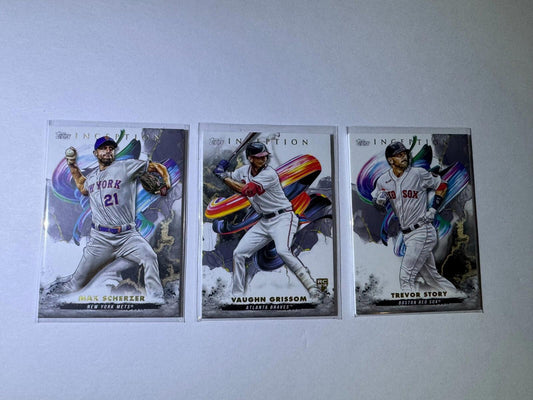 2023 Topps Inception Baseball - Lot of 3 Scherzer, Story, Grissom