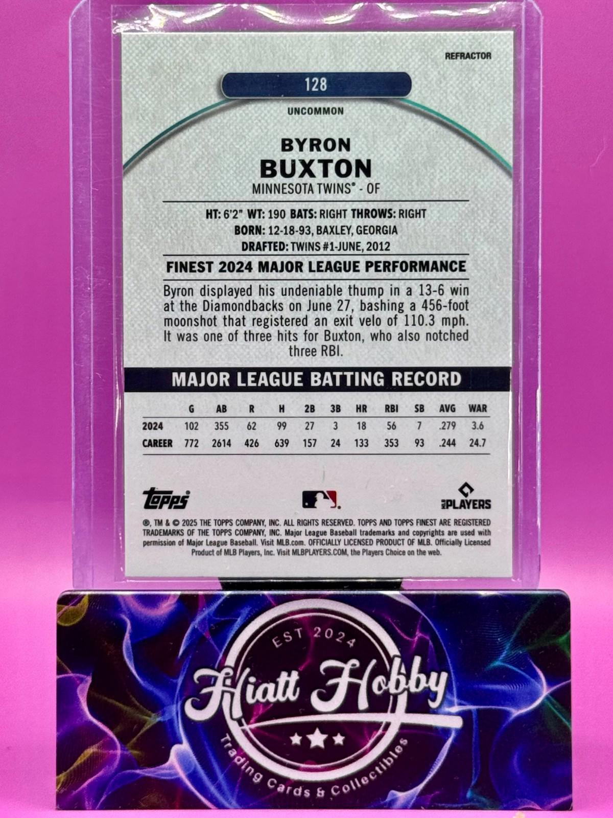 2025 Topps Finest - Byron Buxton #128 - Uncommon - Refractor