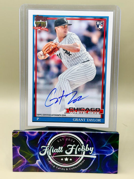 2026 Topps Series 1 - 1991 Topps Baseball Auto Grant Taylor #91A-TAY (AU, RC)