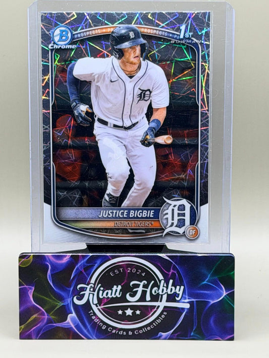 2025 Bowman Chrome - Justice Bigbie #BCP-215 - Laser Refractor (RC)