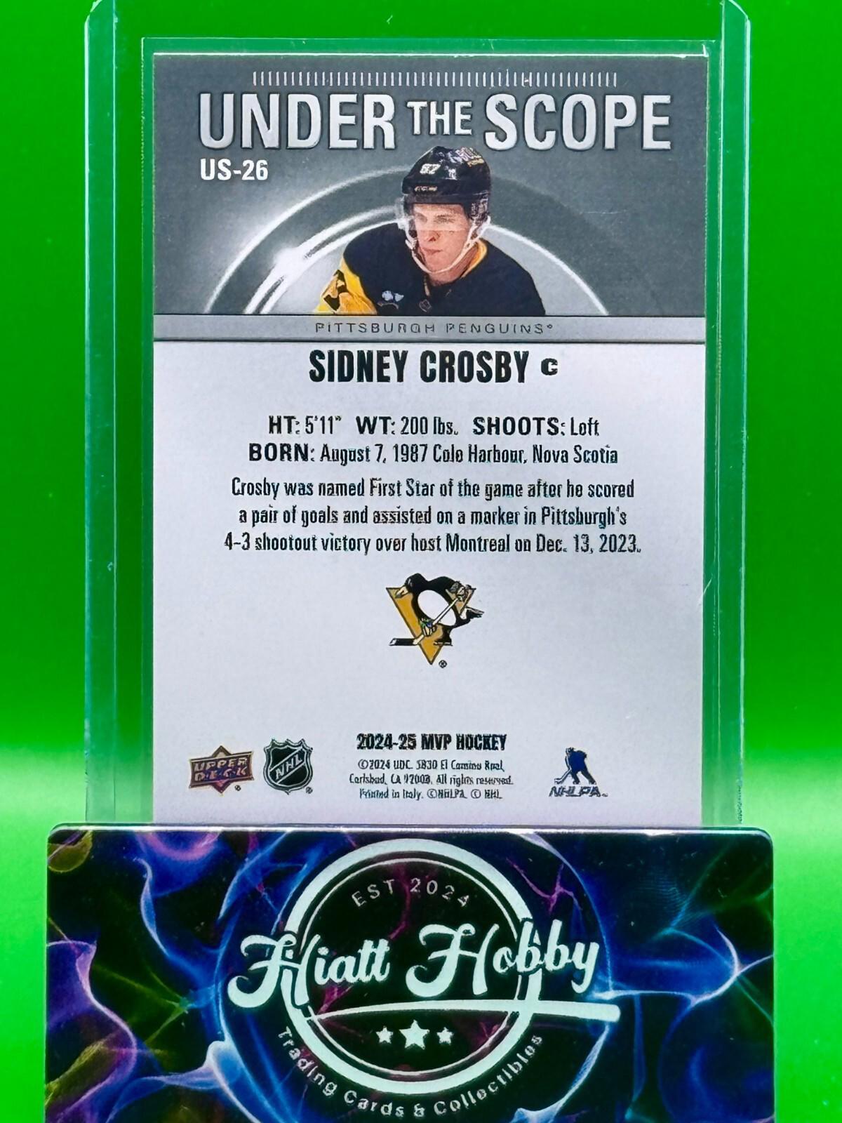 2024-25 Upper Deck MVP Hockey - Sidney Crosby #US-26 - Under the Scope