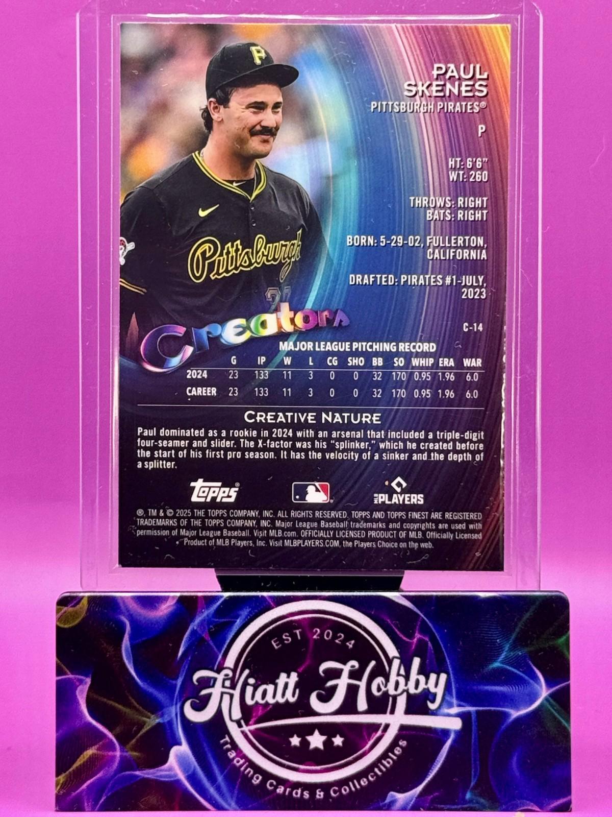 2025 Topps Finest - Paul Skenes #C-14 - Creators