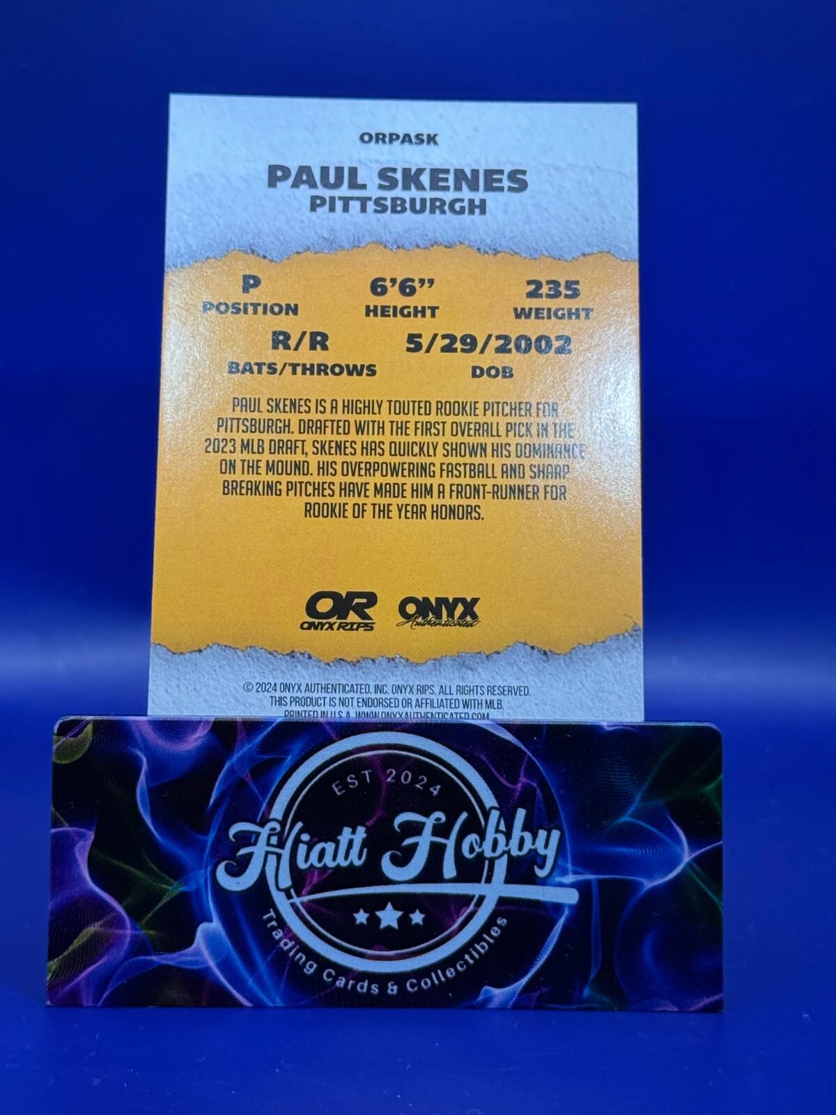 2024 Onyx OR Rips Baseball - Paul Skenes #ORPASK