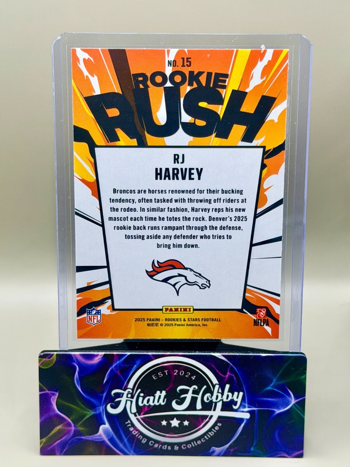2025 Panini Rookies and Stars - #15 RJ Harvey - Rookie Rush - Preferred (RC)