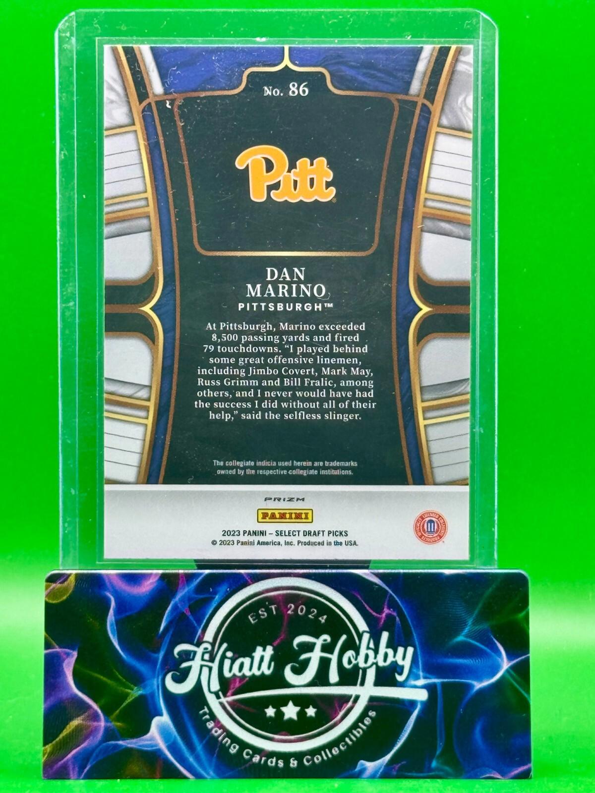 2023 Panini Select Draft Picks - Concourse Dan Marino #86 Red Lazer Prizm