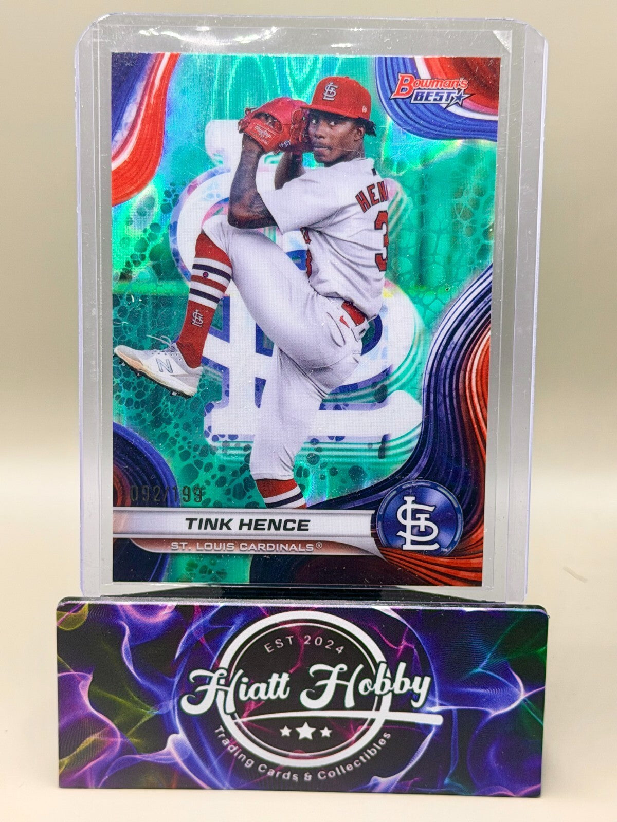 2024 Bowman's Best - #TP-24 Tink Hence - Aqua  Lava /199 (RC)