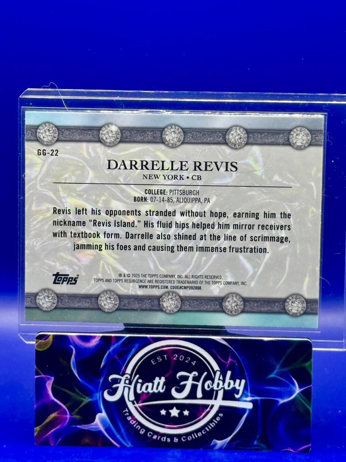 2024 Topps Resurgence - Darrelle Revis #GG-22 - Glimmer and Gleam