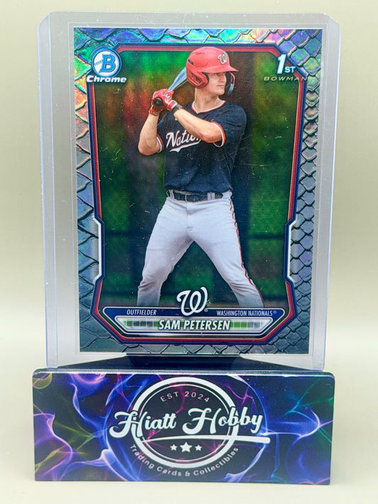 2026 Bowman Chrome Baseball - #BCP-122 Sam Petersen - Reptilian Refractor (1st)