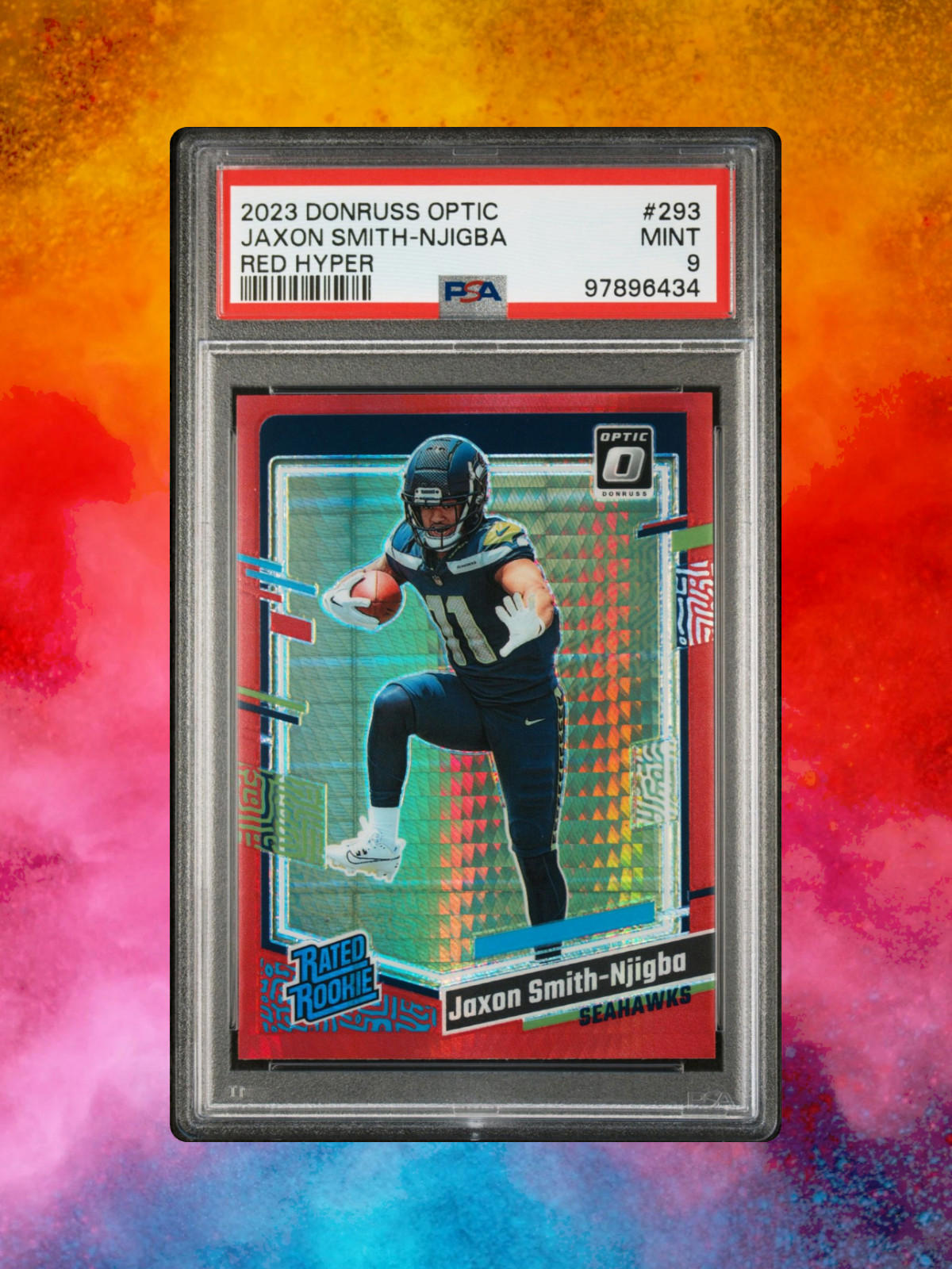 2023 Panini Jaxon Smith-Njigba RED HYPER (RC) #293 - PSA 9