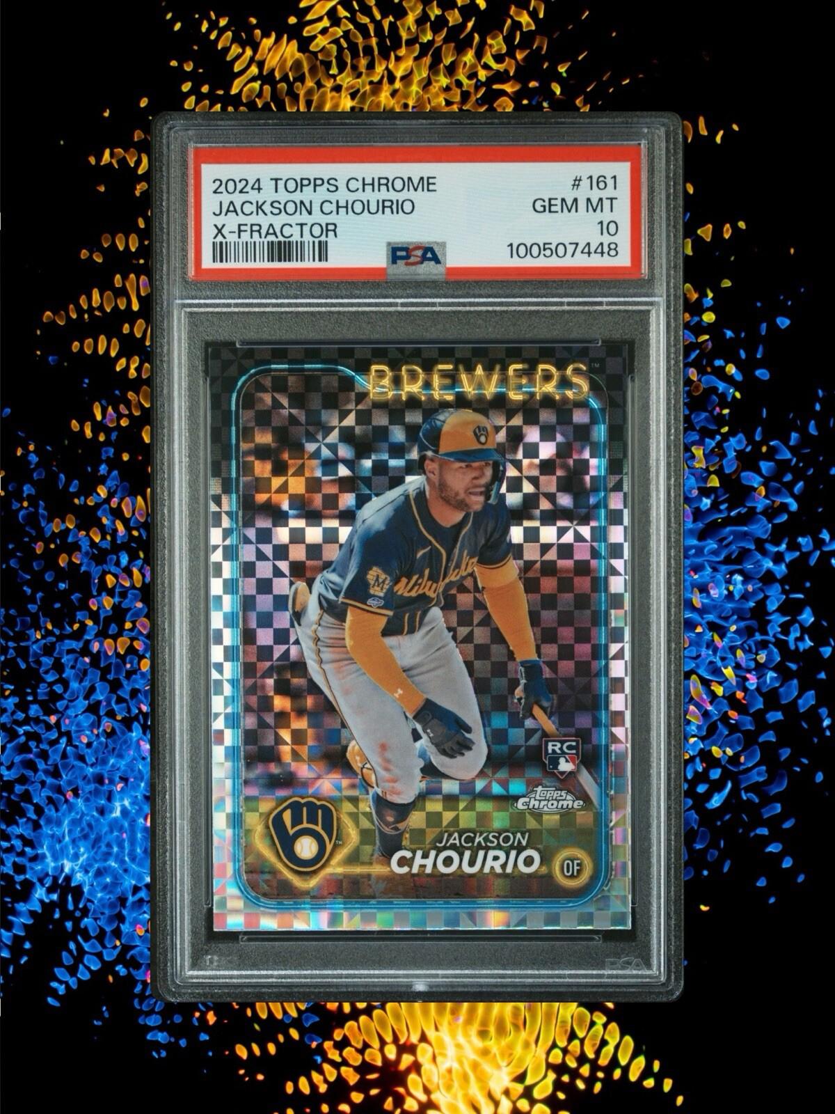 2024 Topps Chrome - X-Fractor #161 Jackson Chourio (RC) - PSA 10