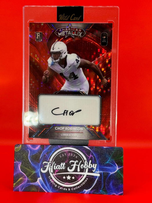 2023 Wild Card Metallix - Chop Robinson #WMP-CRA - Red Shock Auto /4