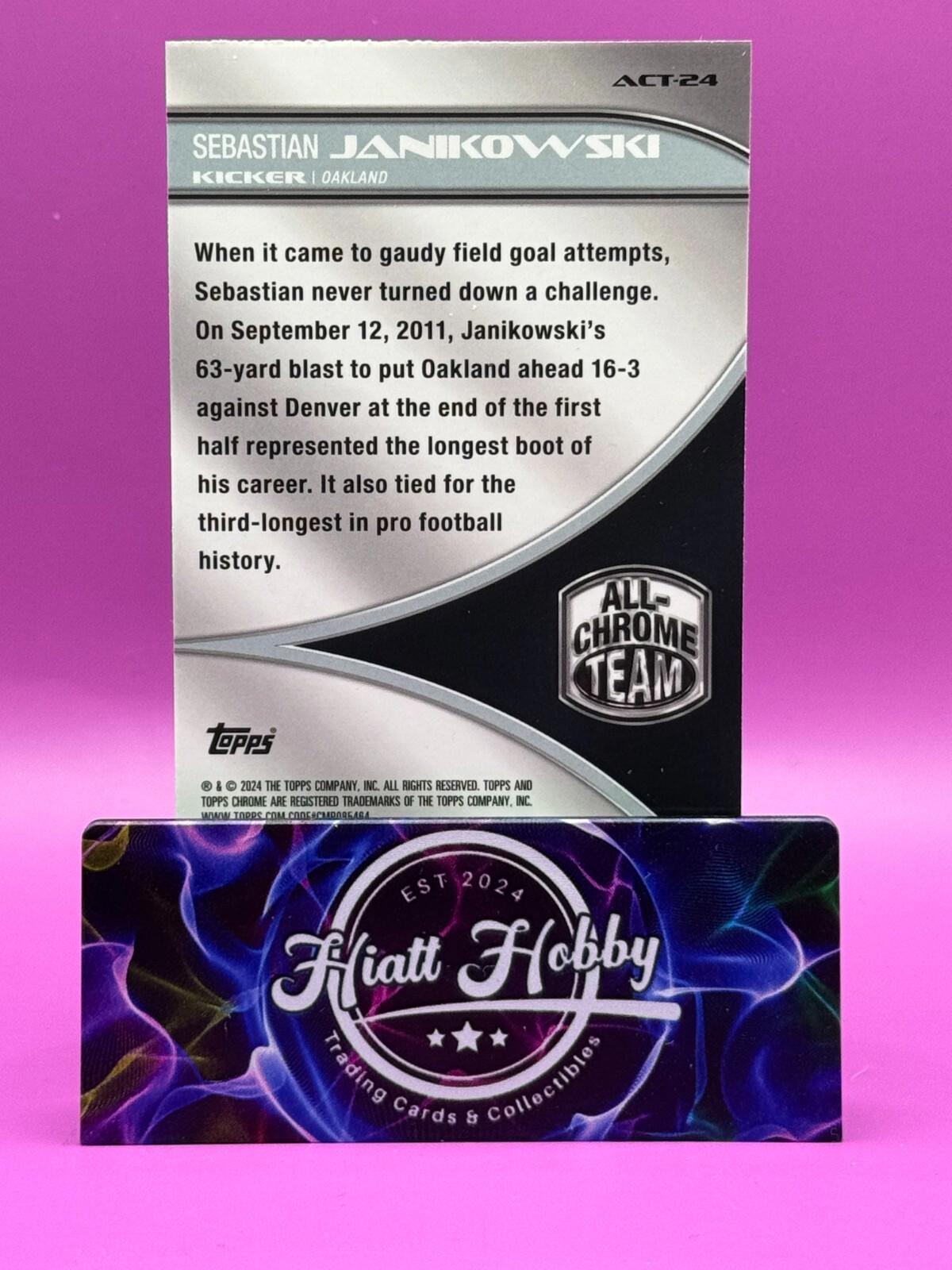 2024 Topps Chrome Football - Sebastian Janikowski - All Chrome Team - Xfractor