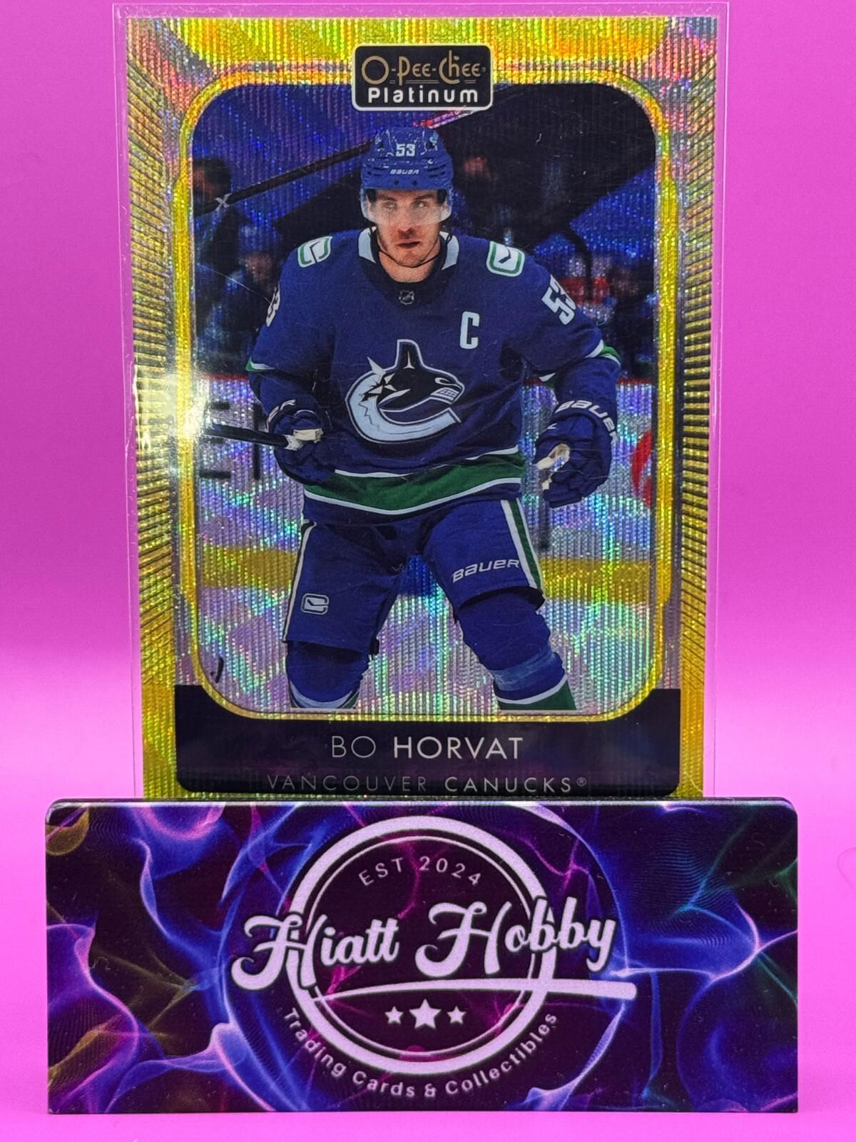 2021-22 O-Pee-Chee Platinum - #167 Bo Horvat - Neon Yellow Surge