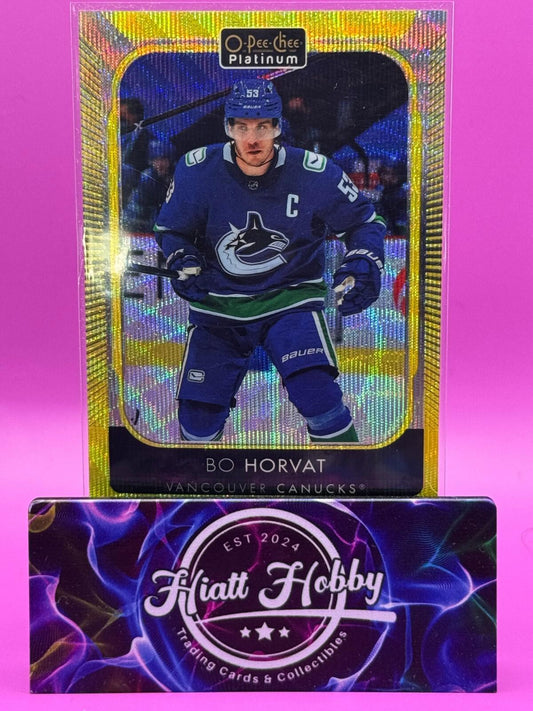 2021-22 O-Pee-Chee Platinum - #167 Bo Horvat - Neon Yellow Surge