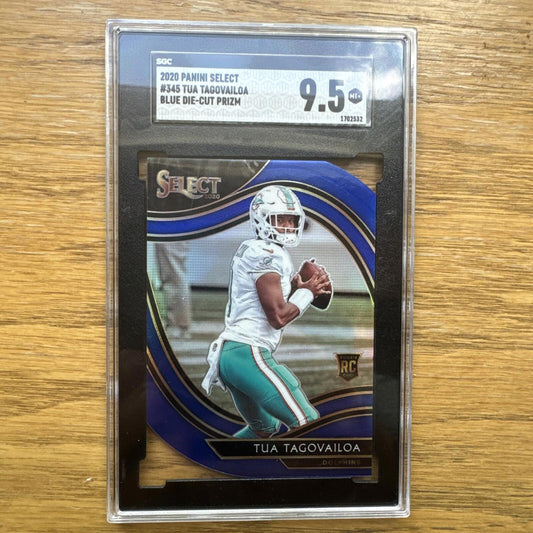 2020 Panini Select Tua Tagovailoa Field Level Blue Die Cut RC SGC 10 Pop 22 !
