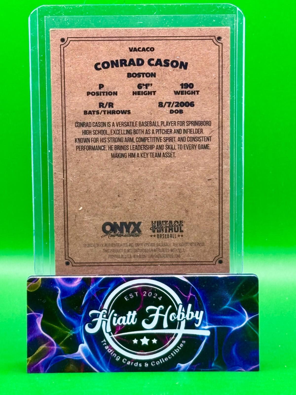 2024 Onyx Vintage Baseball - Conrad Cason #VACOCA - Auto