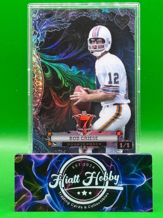 2024 Wild Card 7-Card Stud - Bob Griese #CH7CS-BG - Black 1/1