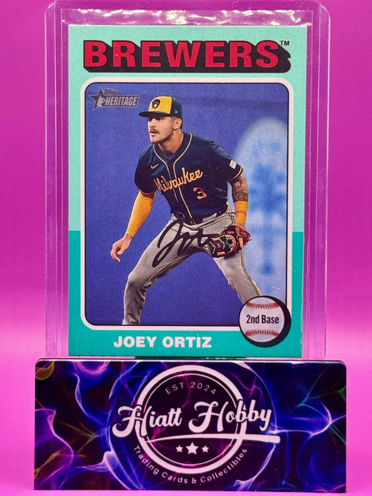 2024 Topps Herritage High Number - Joey Ortiz #584 - Aqua Border