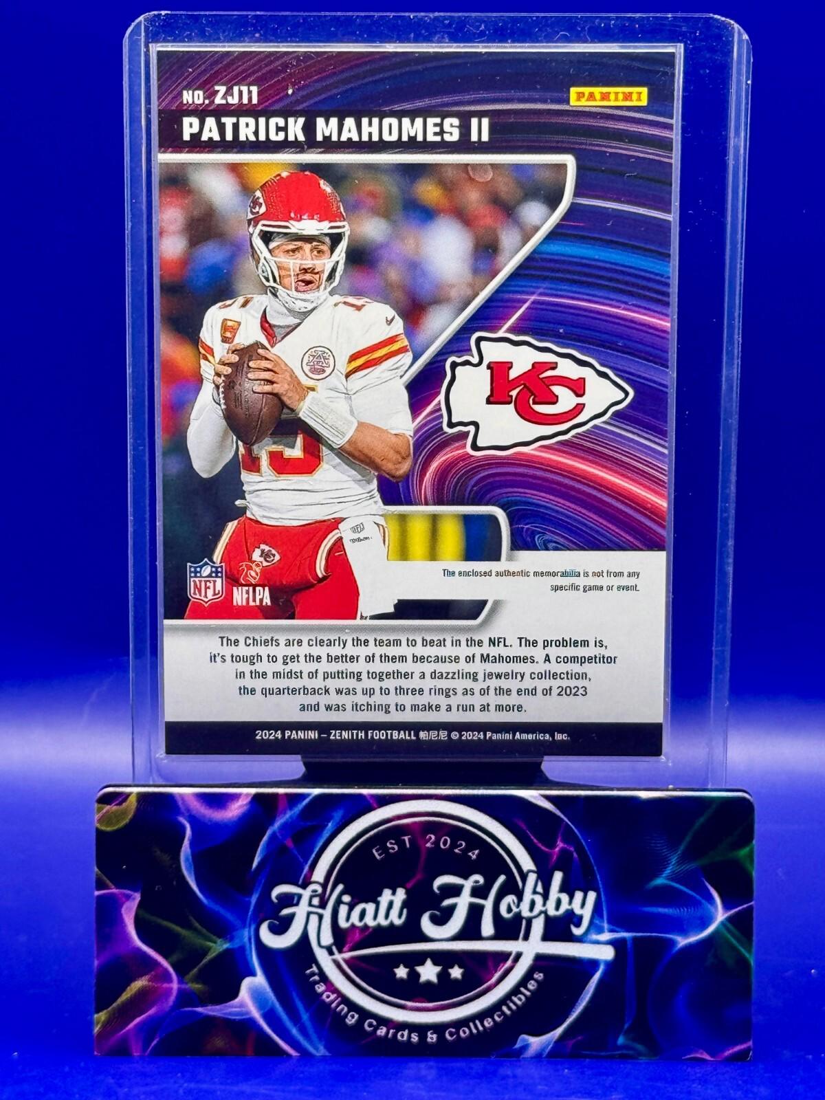 2024 Panini Zenith - Z Jersey Patrick Mahomes II #ZJ11