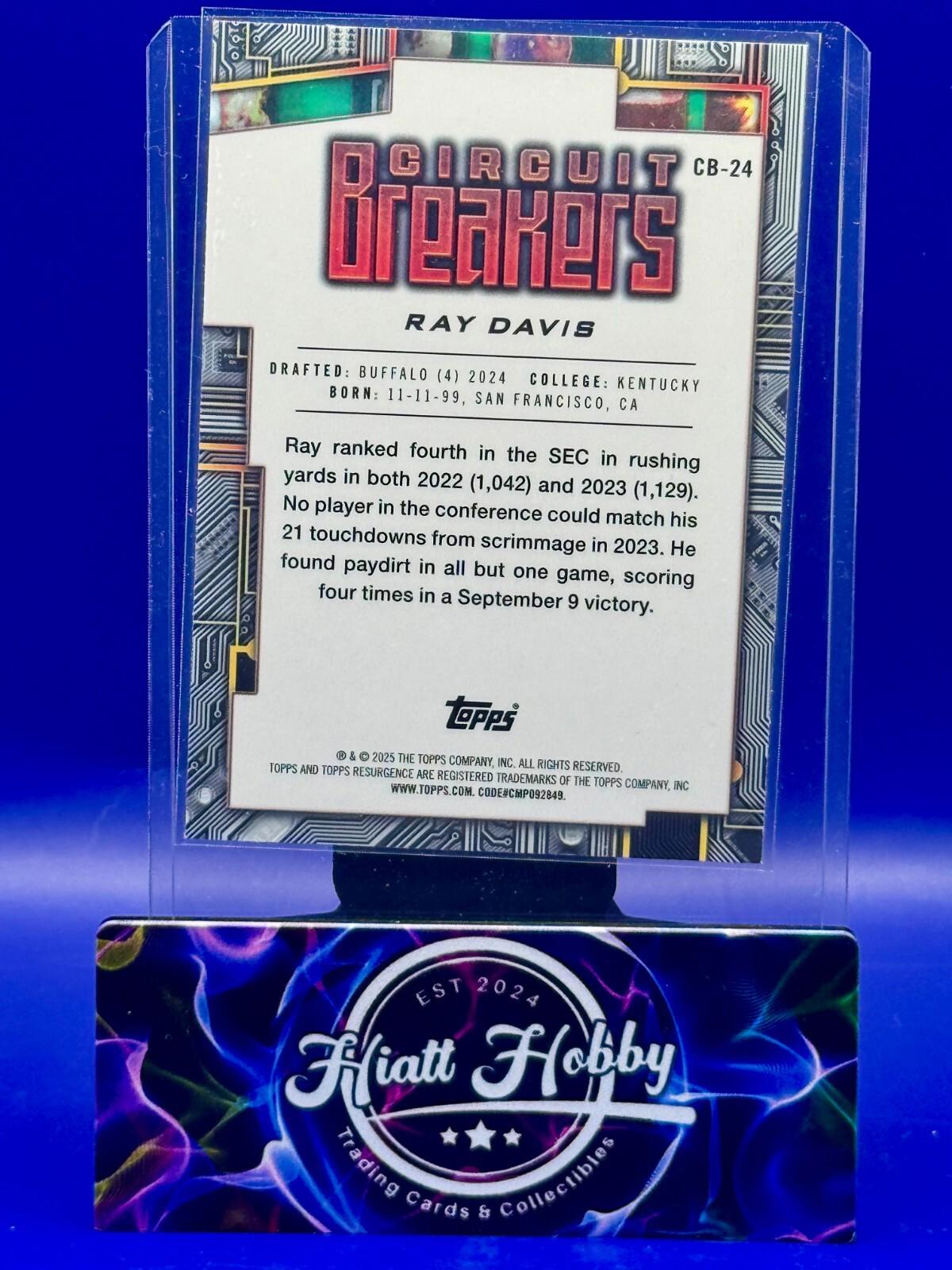 2024 Topps Resurgence - Ray Davis #CB-24 - Circuit Breakers (RC)