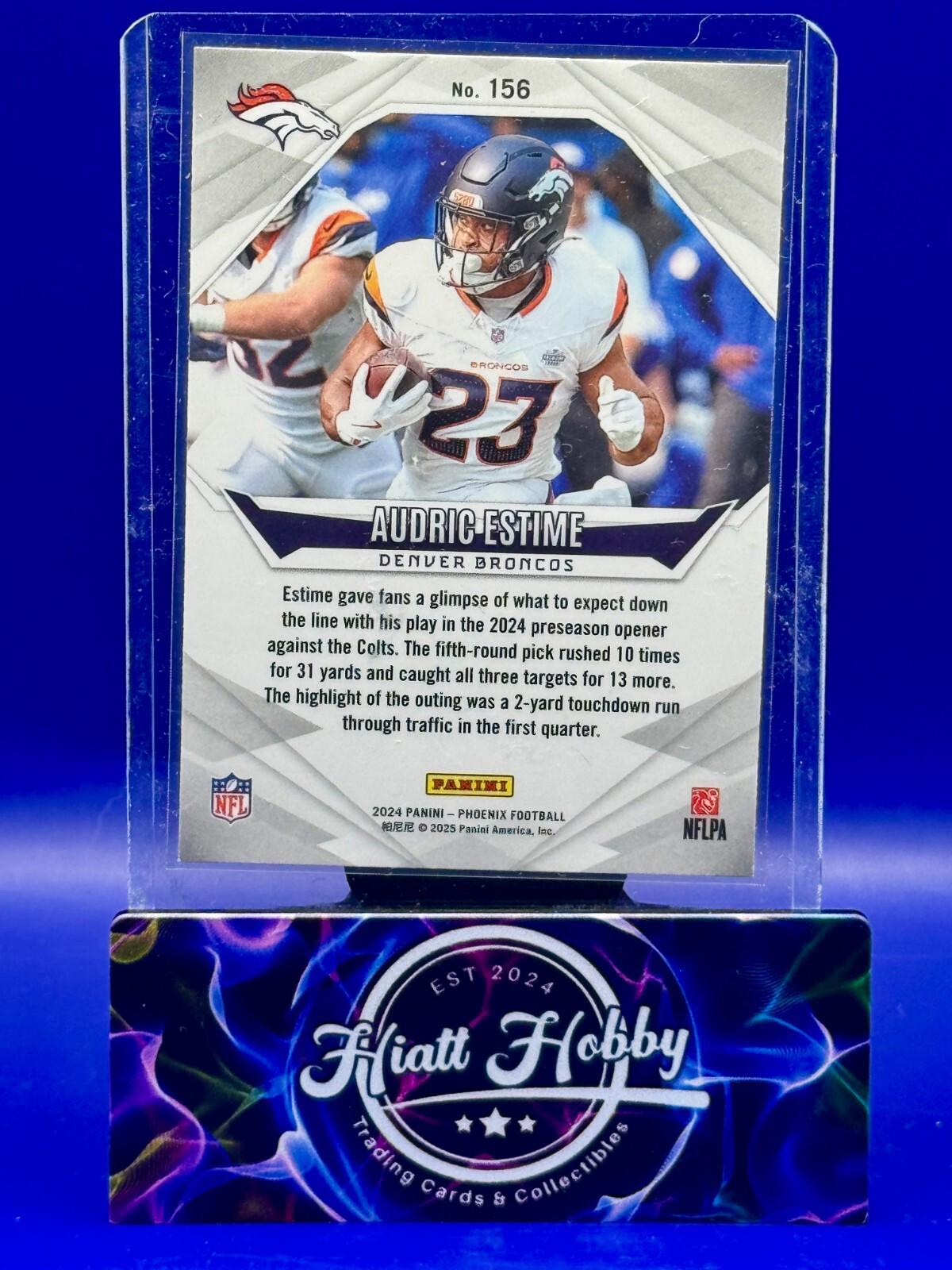 2024 Panini Phoenix - Audric Estime #156 - Purple Prizm (RC)