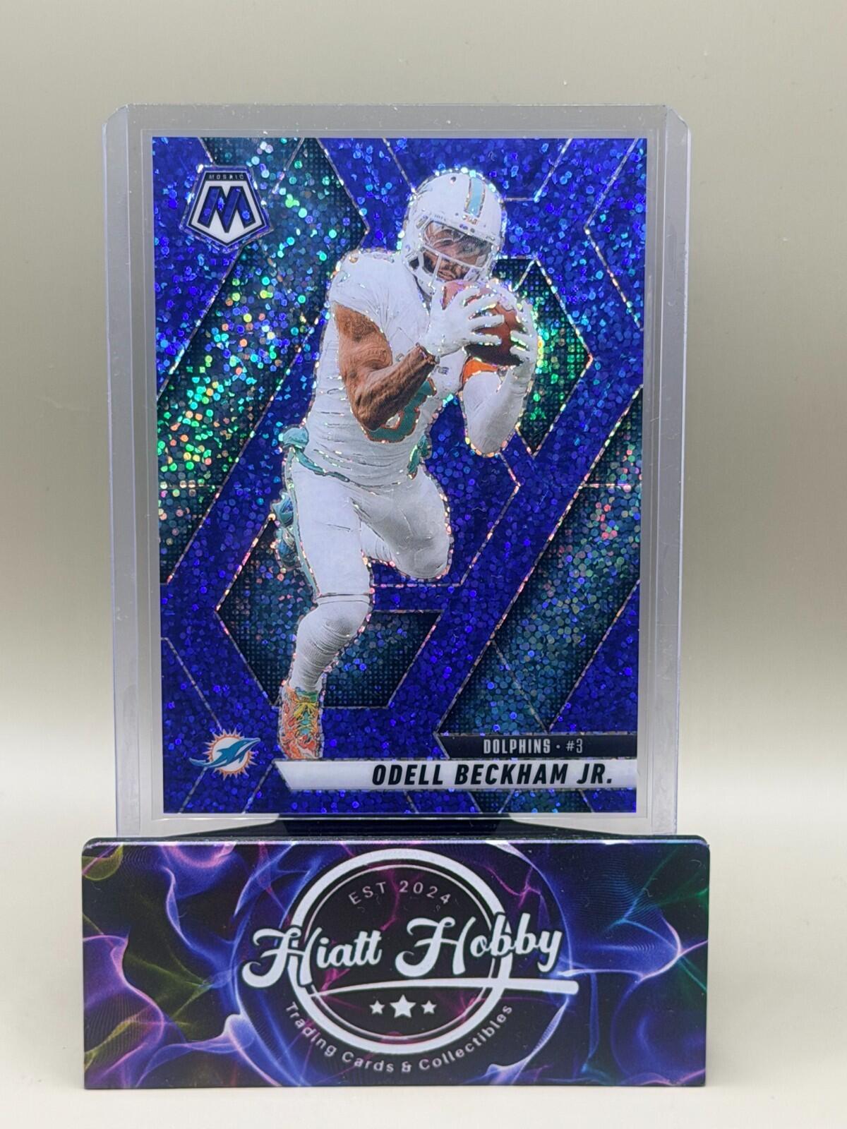 2025 Panini Mosaic Football Sparkle Pack - #189 Odell Beckham Jr - Blue Sparkle