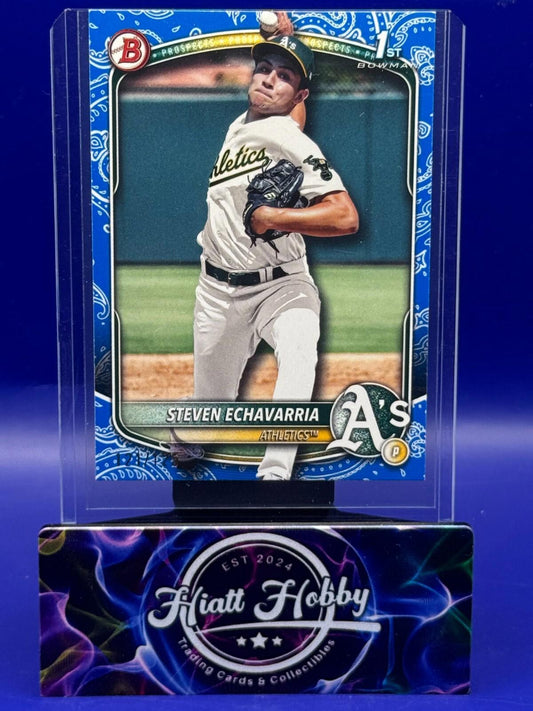2025 Bowman - Steven Echavarria #BP-73 - Blue Pattern /125 (RC)