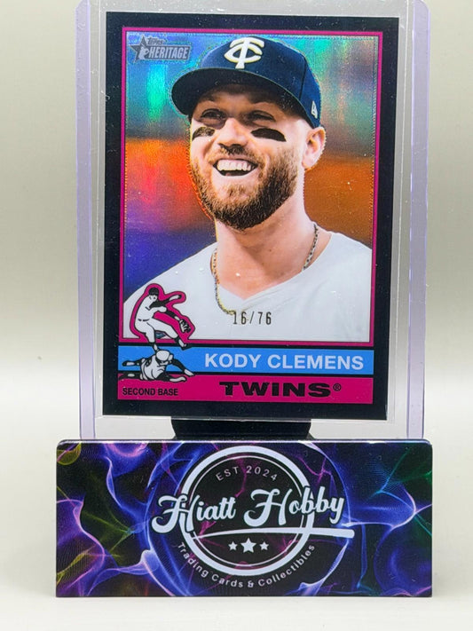 2025 Topps Heritage High Number - Kody Clemens #658 - Black Chrome /76