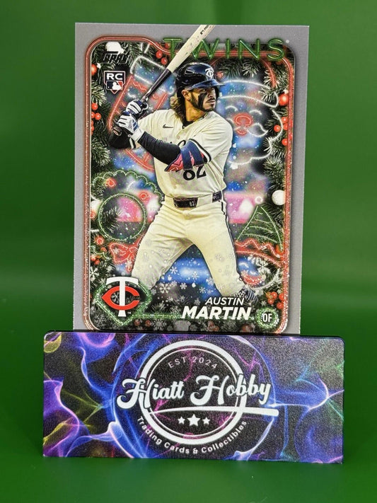 2024 Topps Holiday - Silver Glitter #H67 Austin Martin (RC) Minnesota Twins