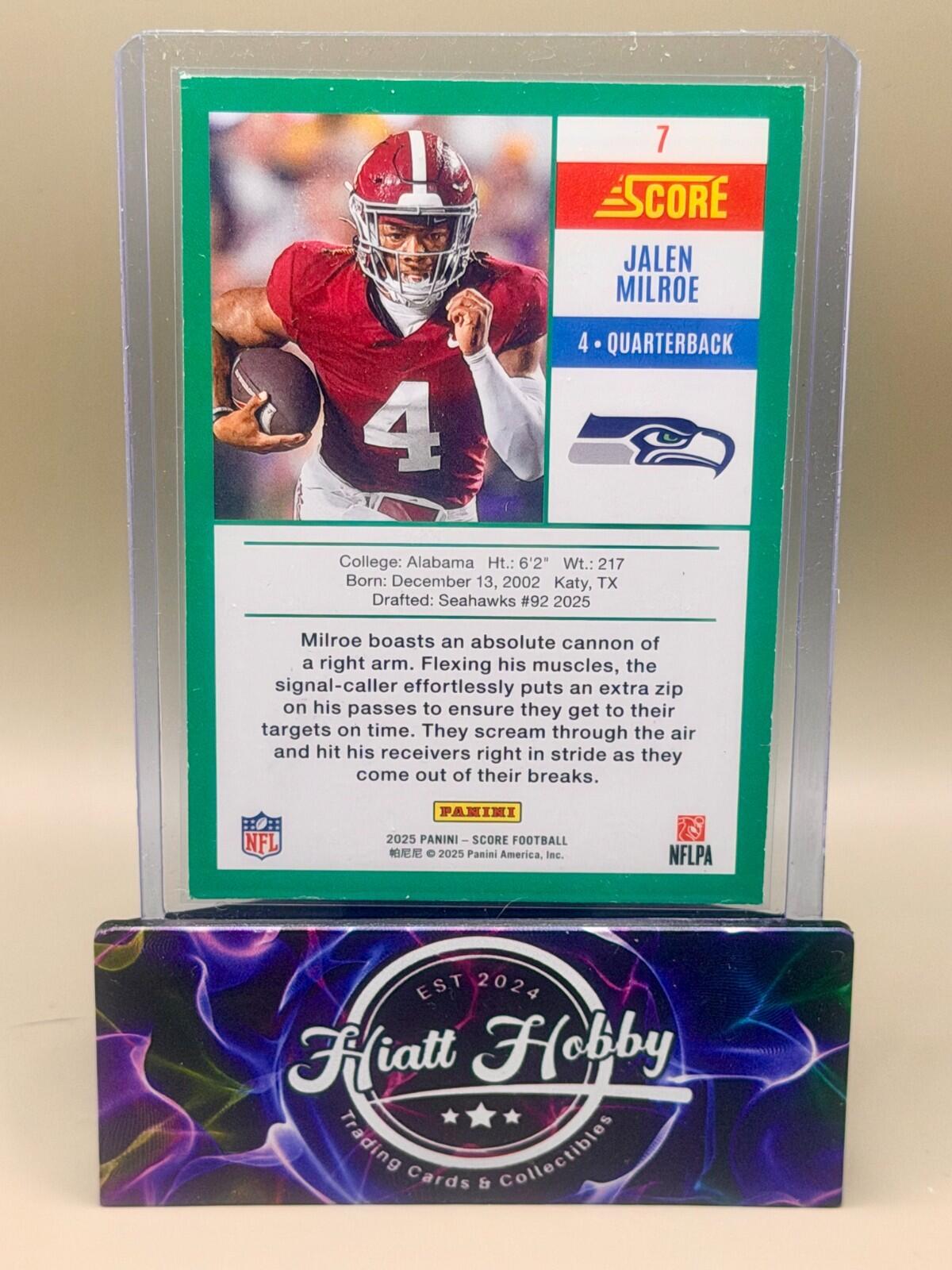 2025 Panini Score - #7 Jalen Milroe - Anniversary Throwback (RC)