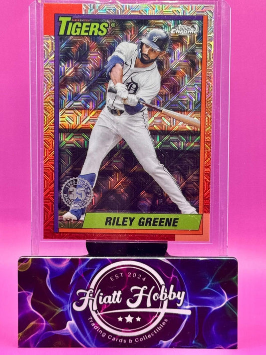 2025 Topps Series 1 - 1990 Topps Chrome Silver Pack Riley Greene #T90C-89