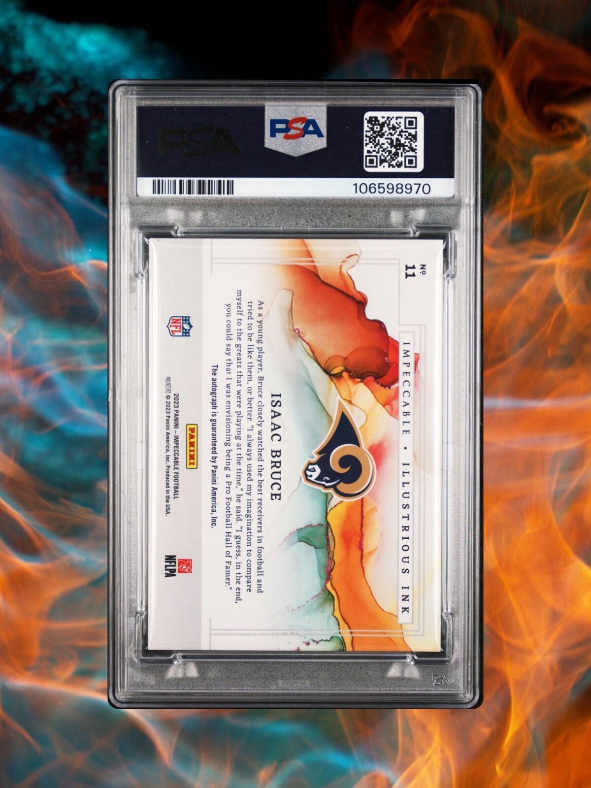 2023 Panini Impeccable - Isaac Bruce - Illustrious Ink - Silver Auto /25 - PSA 9