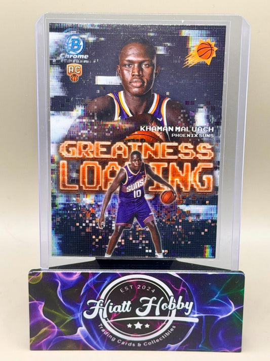 2025-26 Bowman Chrome Basketball #GL-10 Khaman Maluach - Greatness Loading (RC)