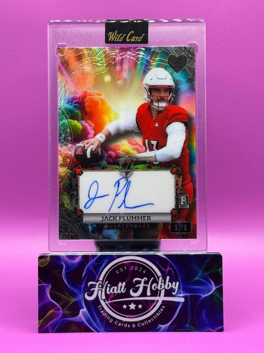 2024 Wild Card 7-Card Stud - Jack Plummer #AH7CE-JP - Rainbow Auto 1/1