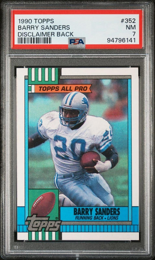 1990 Topps - #352 Barry Sanders PSA 7