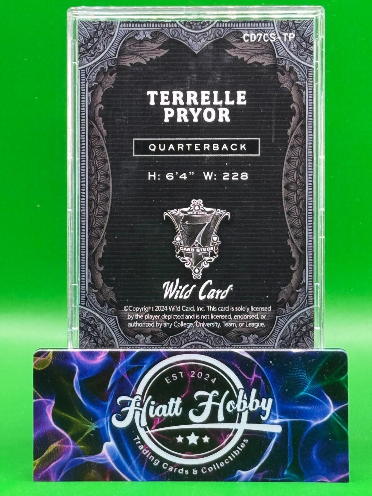 2024 Wild Card 7-Card Stud - Terrelle Pryor #CD7CS-TP - Gold 1/2