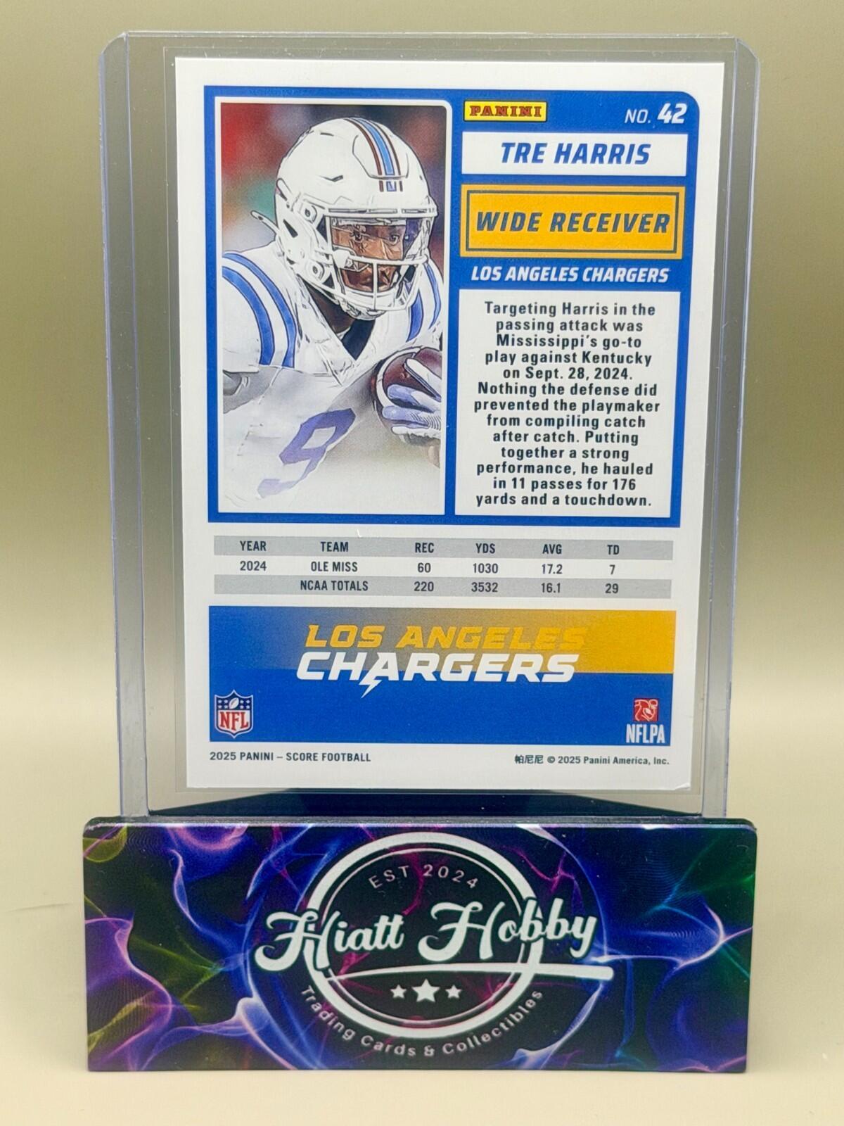 2025 Panini Score - #42 Tre Harris (RC)