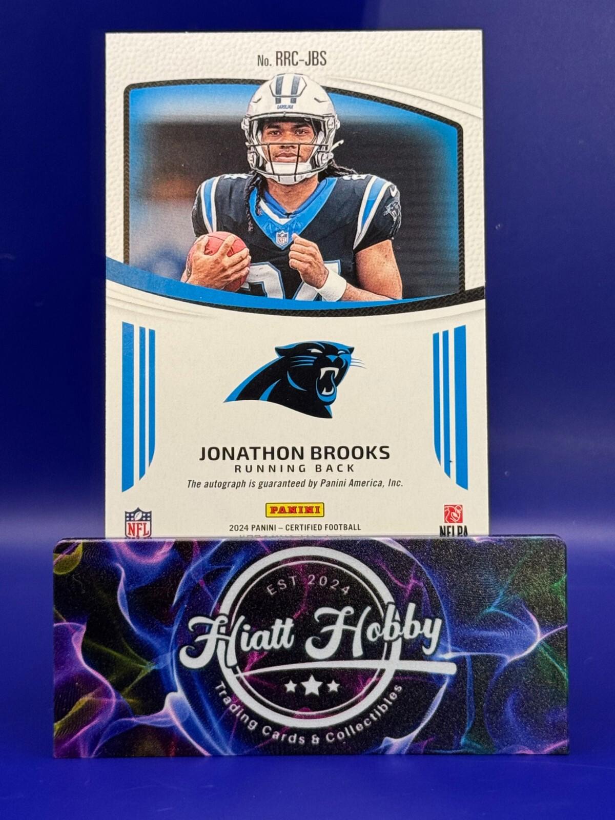 2024 Panini Certified - Jonathan Brooks #RRC-JBS Blue Rookie Roll Call Auto /75