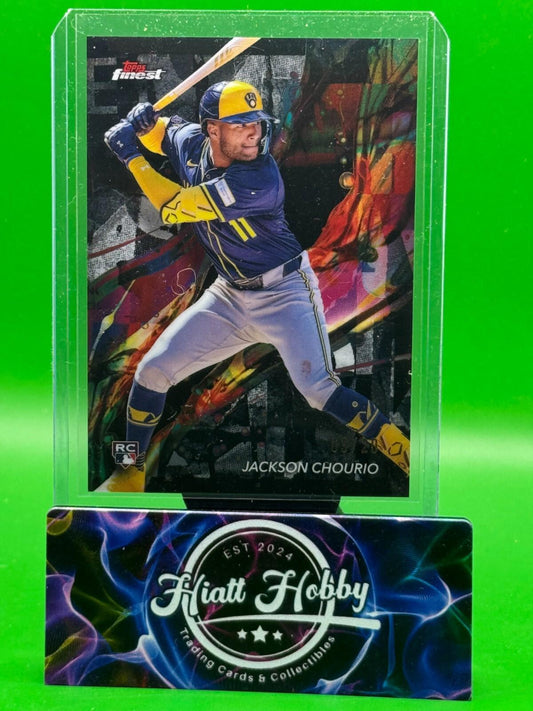 2024 Topps Finest - Common Jackson Chourio #11 (RC) - Black Refractor /20 🔥