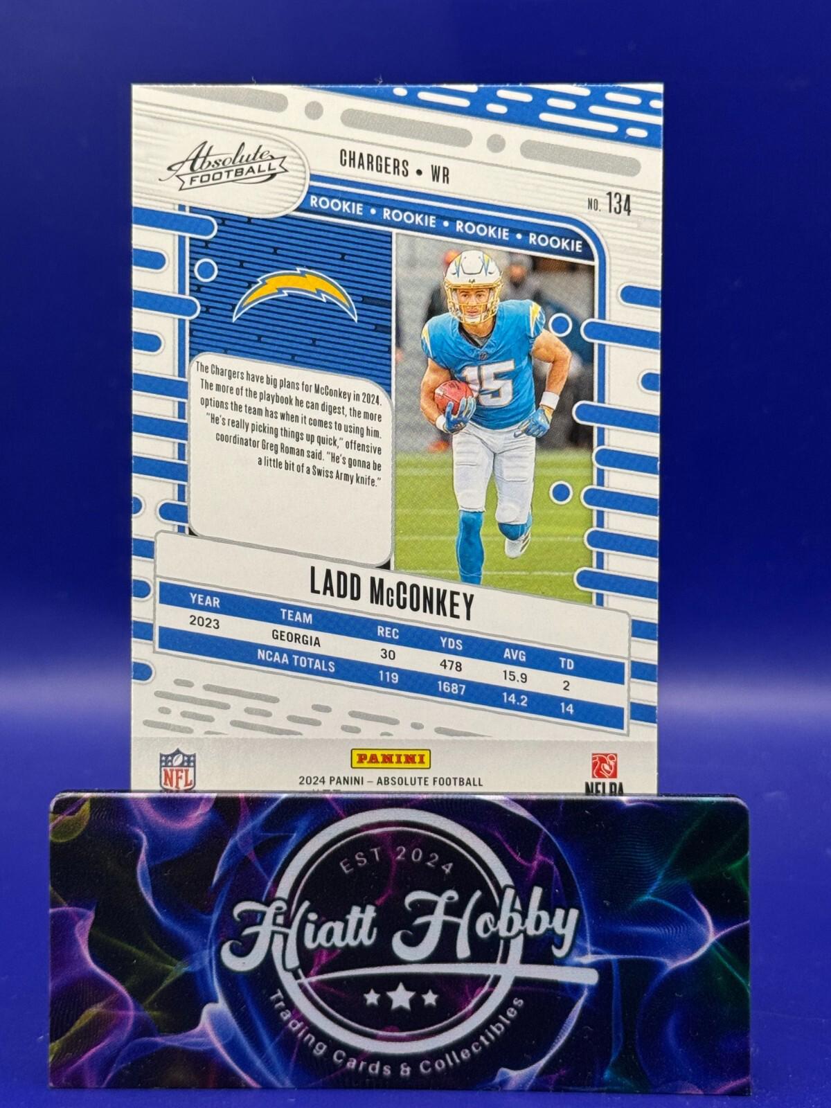 2024 Panini Absolute Football - Ladd McConkey #134 - Green Foil