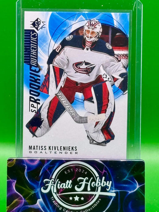 2020-21 SP Hockey - Rookie Authentics Matiss Kivlenieks #102 Blue (RC)