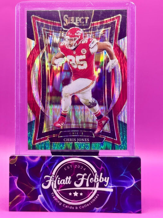 2024 Panini Select - Chris Jones #19 - Concourse - Black & Green Shock Prizm