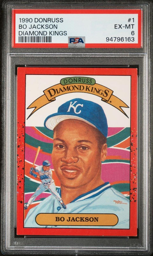 1990 Donruss - Diamond Kings #1 Bo Jackson PSA 6