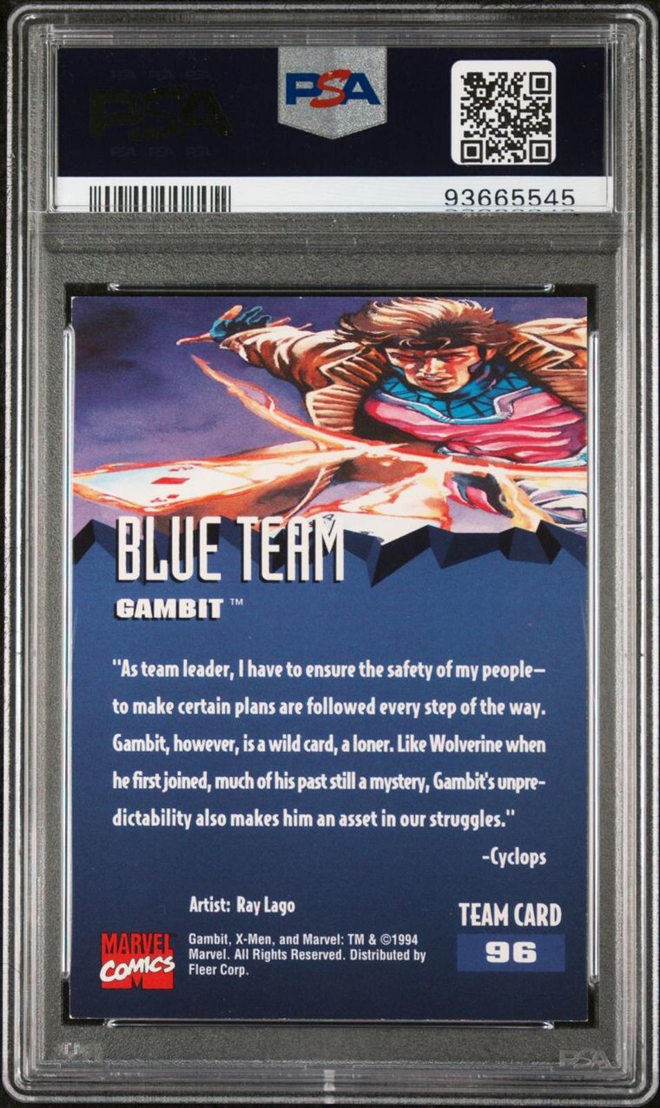 1995 Fleer Ultra X-Men Gambit #96 (EXCELLENT-MINT PSA 6)