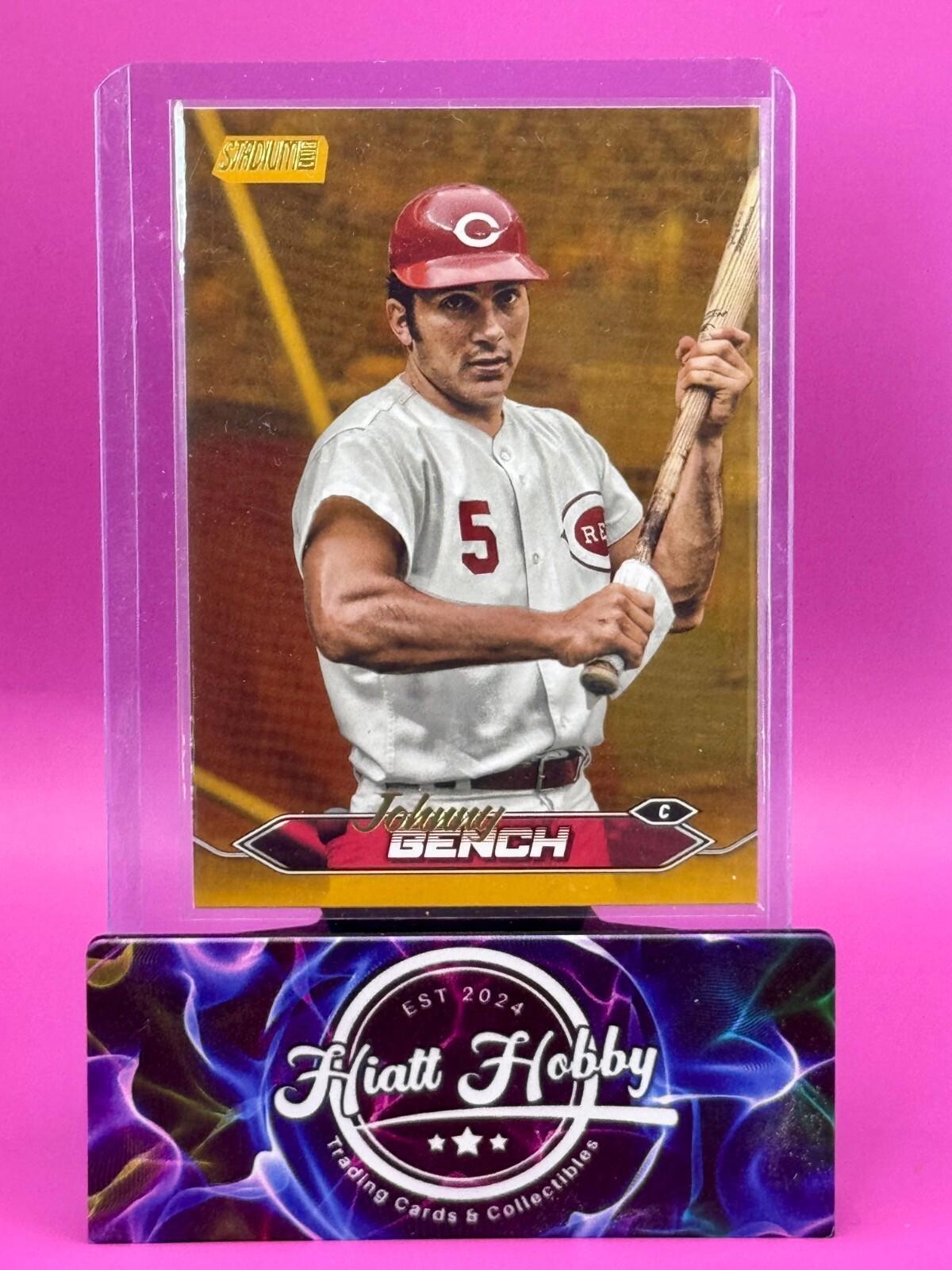 2024 Topps Stadium Club - Johnny Bench #75 - Gold Foil SP