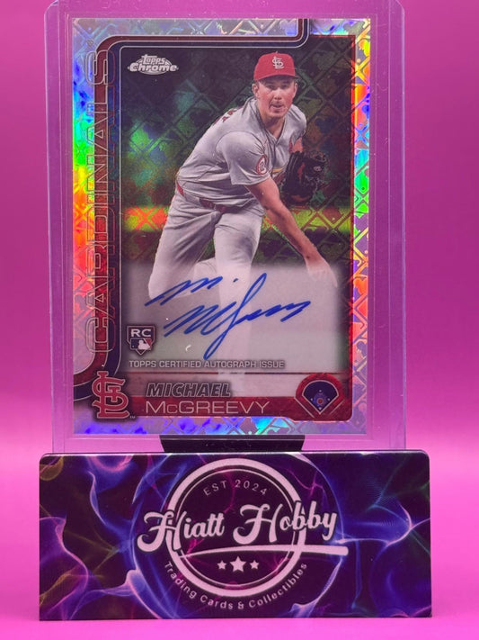 2025 Topps Chrome Logofractor - Michael McGreevy RA-MMC - Auto (RC, AU)