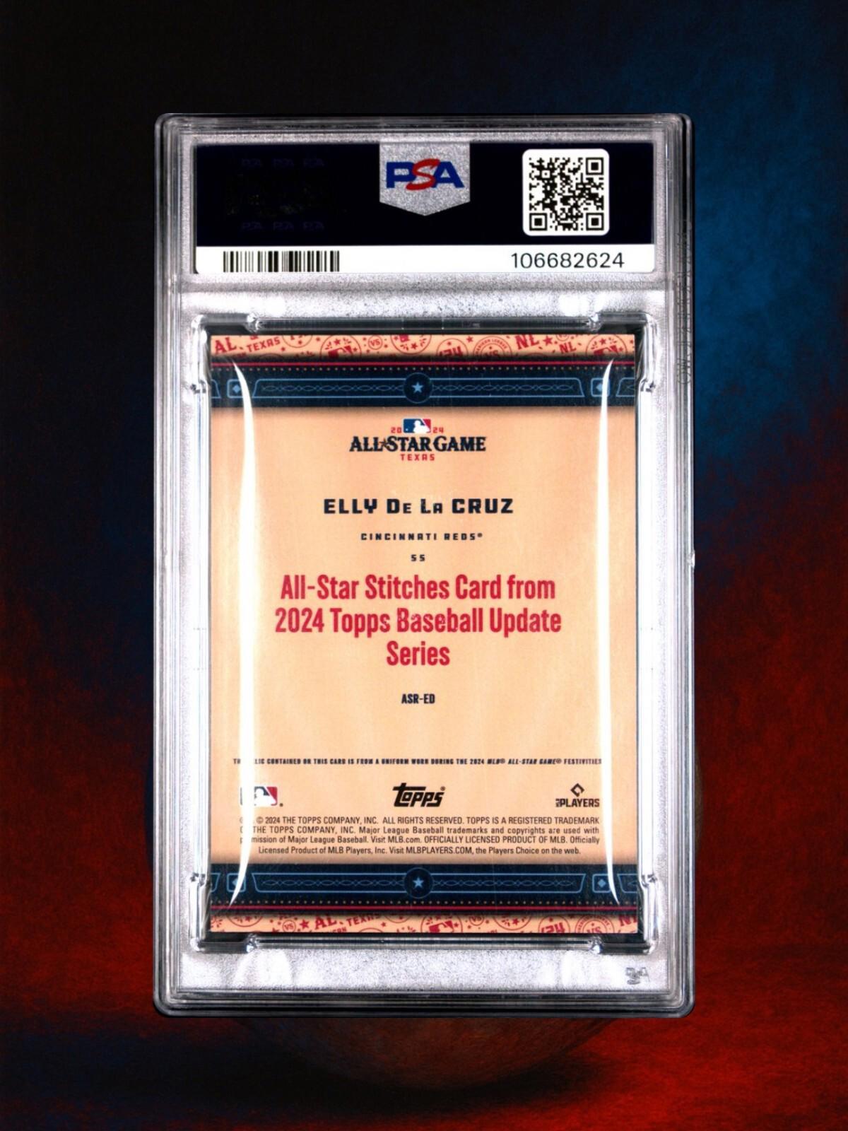 2024 Topps Update - All-Star Stitches Elly De La Cruz - Black /199 - PSA 9