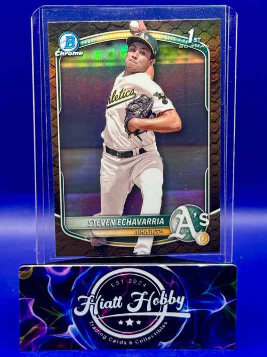2025 Bowman  Chrome Prospects Steven Echavarria #BCP-73 Reptilian Refractor (RC)