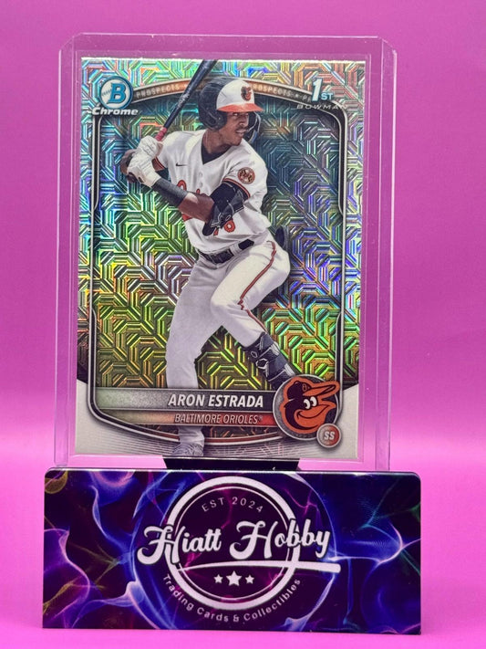 2025 Bowman Chrome - Aron Estrada #BCP-33 - Mojo Refractor